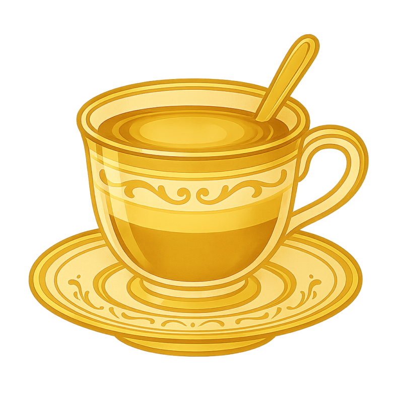 カップに注がれたカフェオレとスプーン